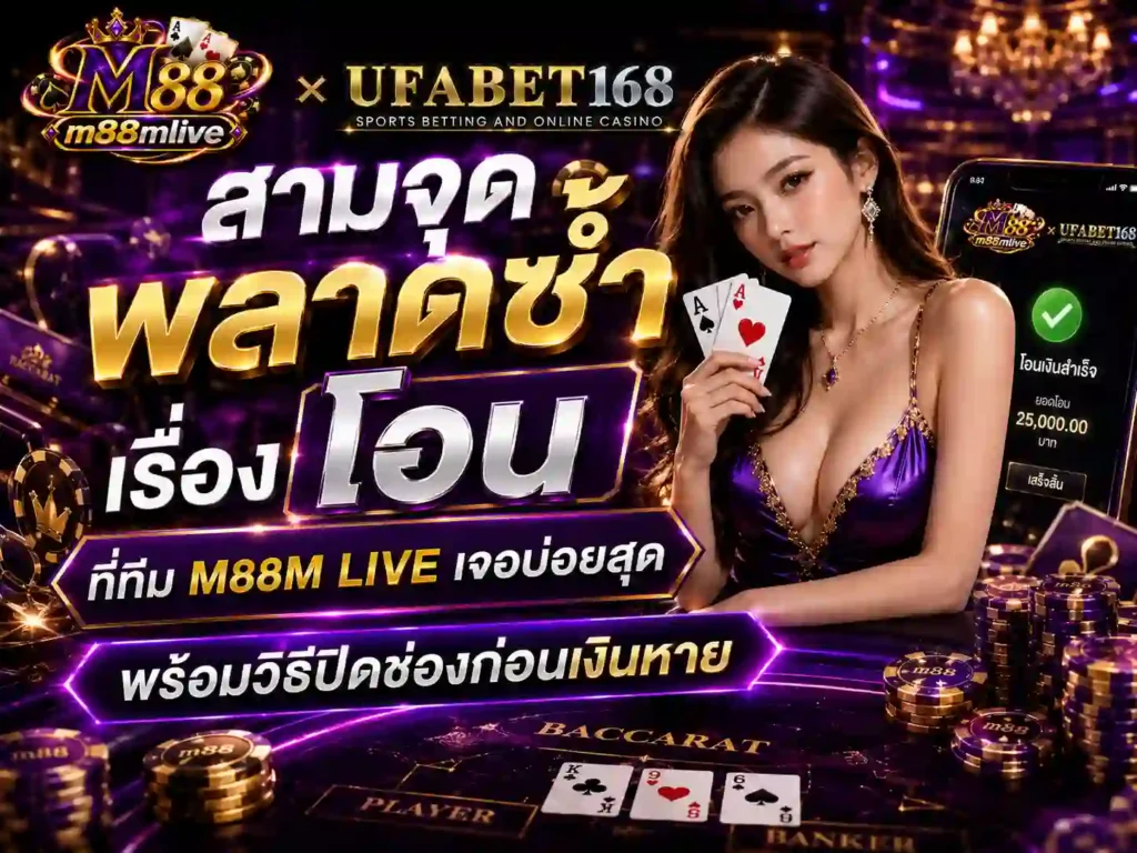 สามจุดพลาดซ้ำเรื่อง โอน ที่ทีม M88M Live เจอบ่อยสุด